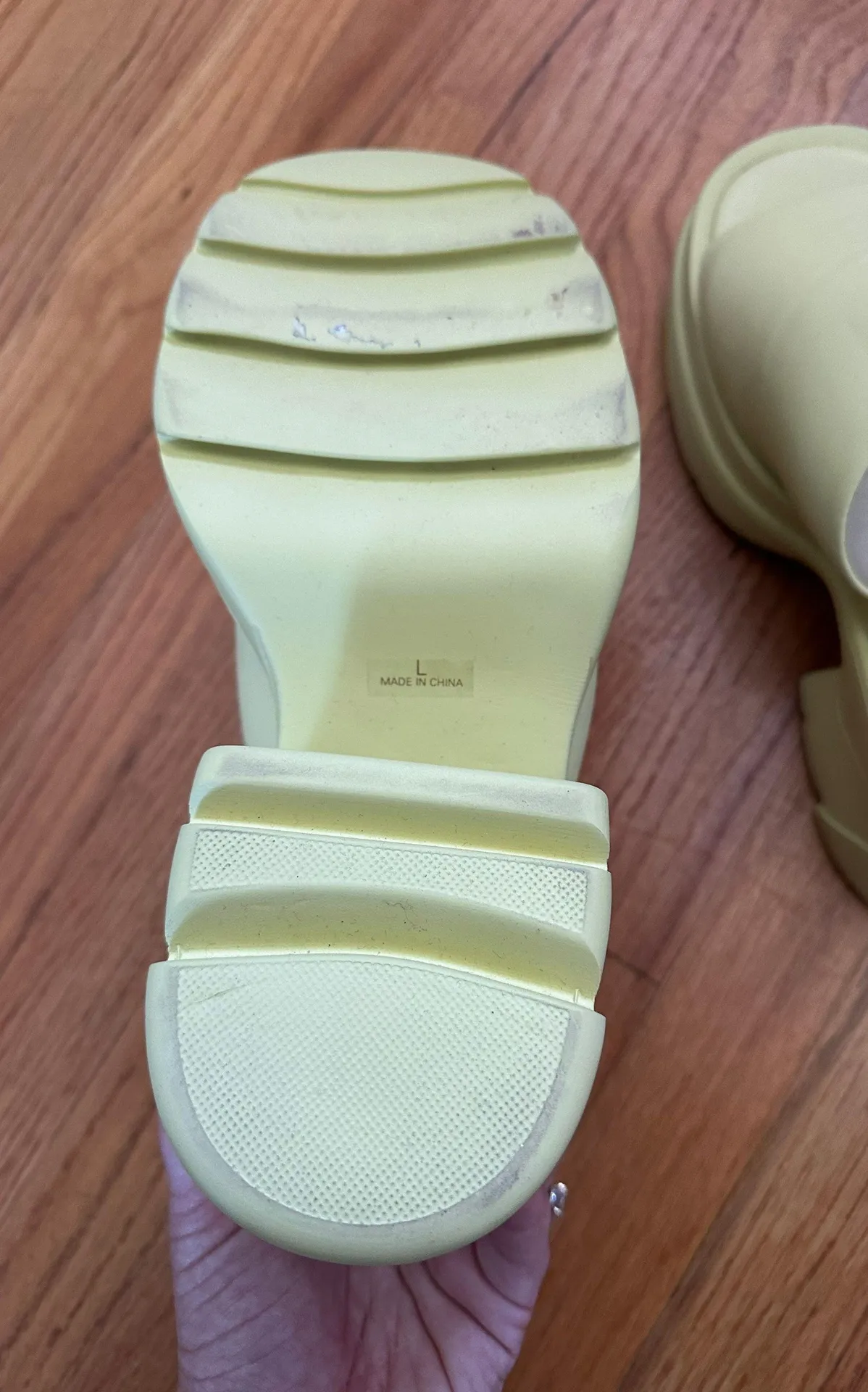 Boutique Neon Yellow Chunky Heels - Image 4