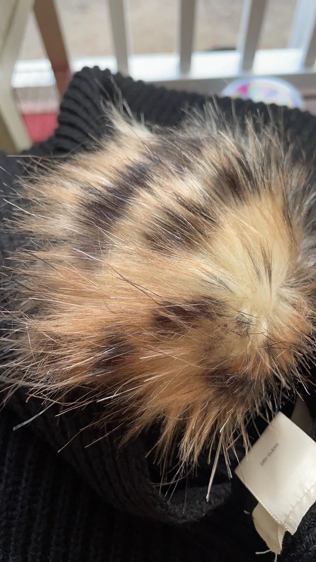 Leopard Pom Pom Scarf - Image 2