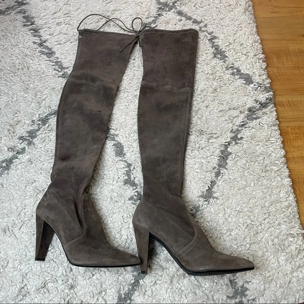 Stuart Weitzman Topo Highland Boot Taupe - Image 38