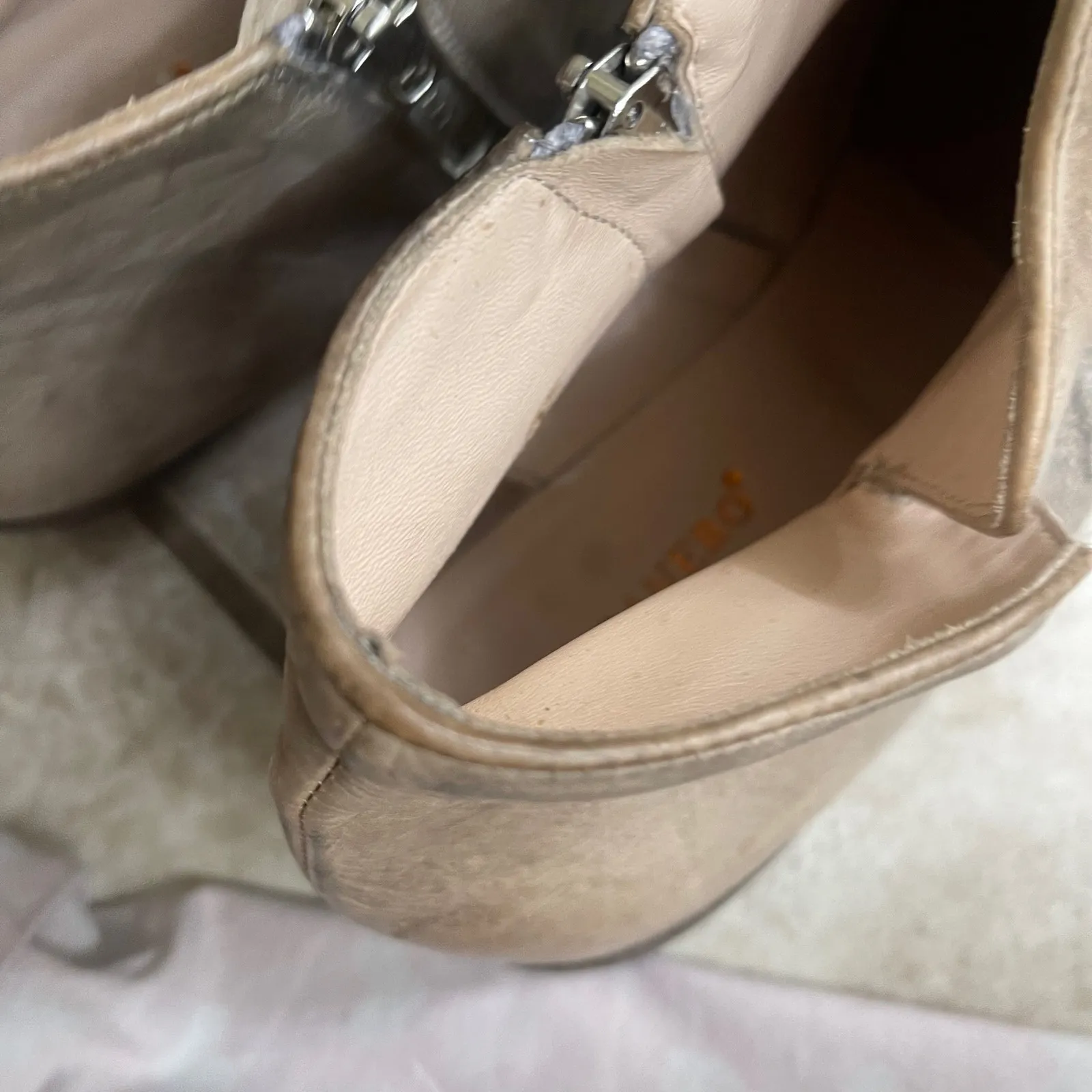 Ducanero Women's Embroidered Ankle Boots sz 41/usa 10Leather Zip Low Heel0 Pink - Image 10