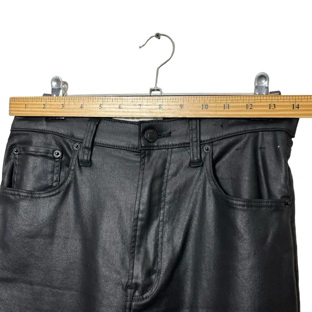 Abercrombie Curve Love Coated 90s Straight Jeans Women’s Size 29 Long Split Hem - Image 12