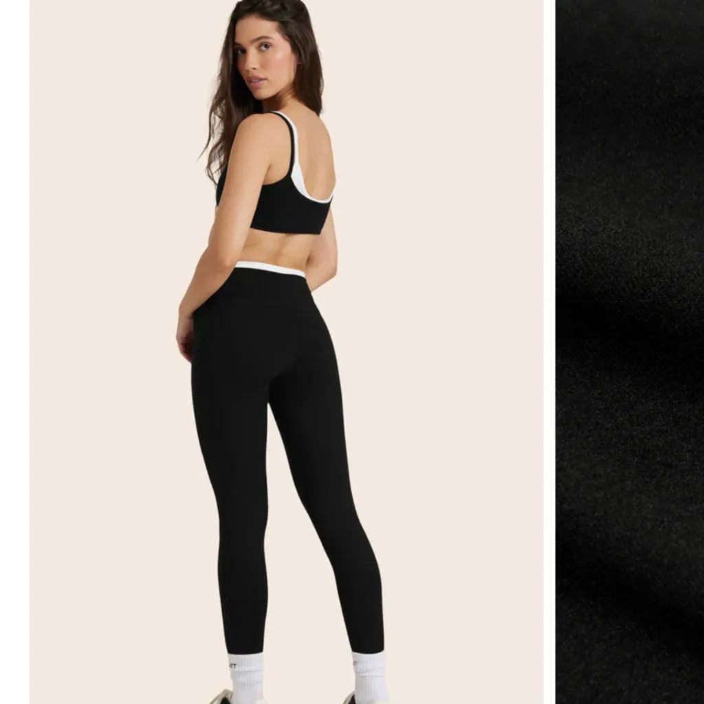 SET ACTIVE CLOUD CONTROL CONTRAST LEGGINGS OCRA BLACK WHITE XS - Image 2