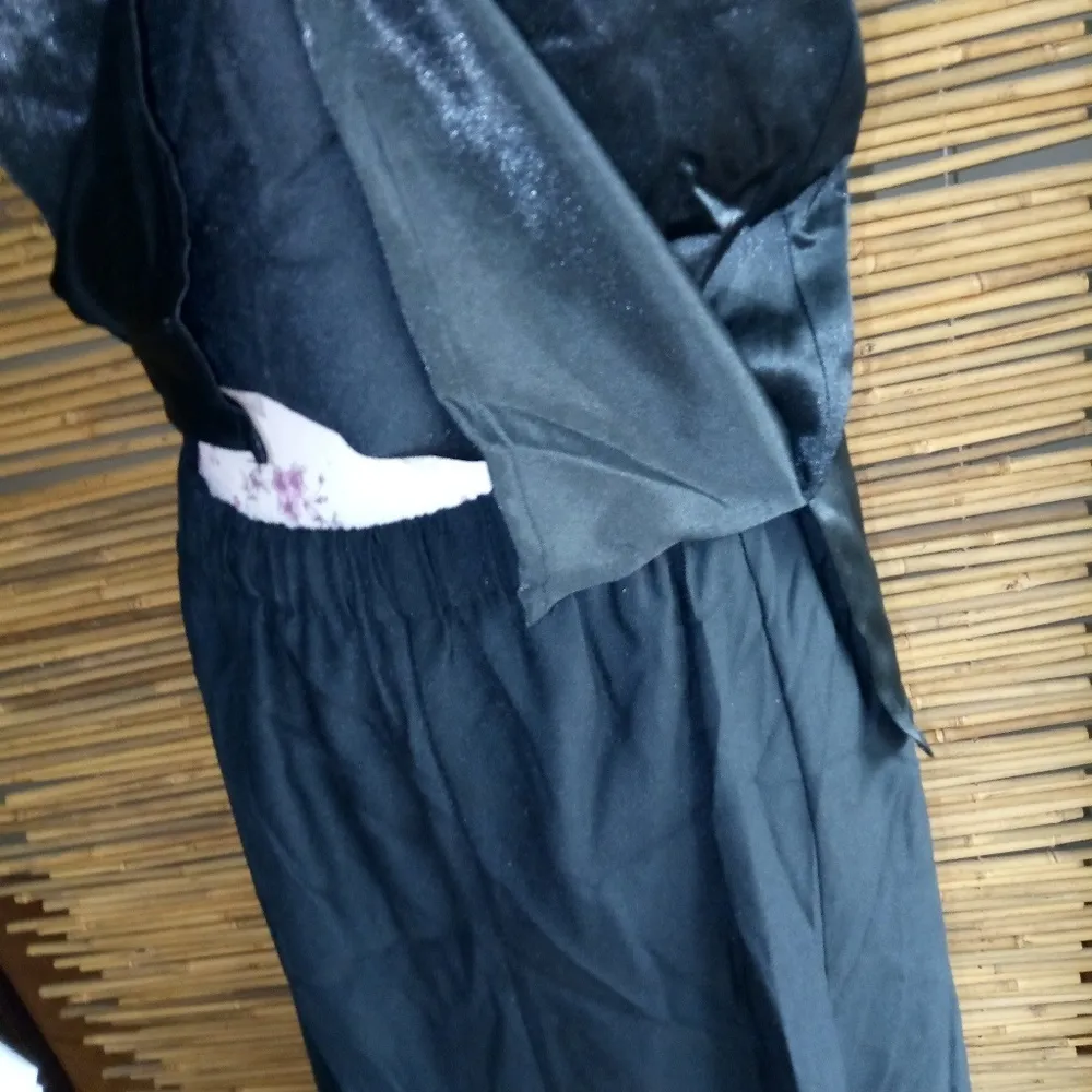 Vintage Christie of CA 8 Black Flare Maxi Skirt Funeral - Image 2