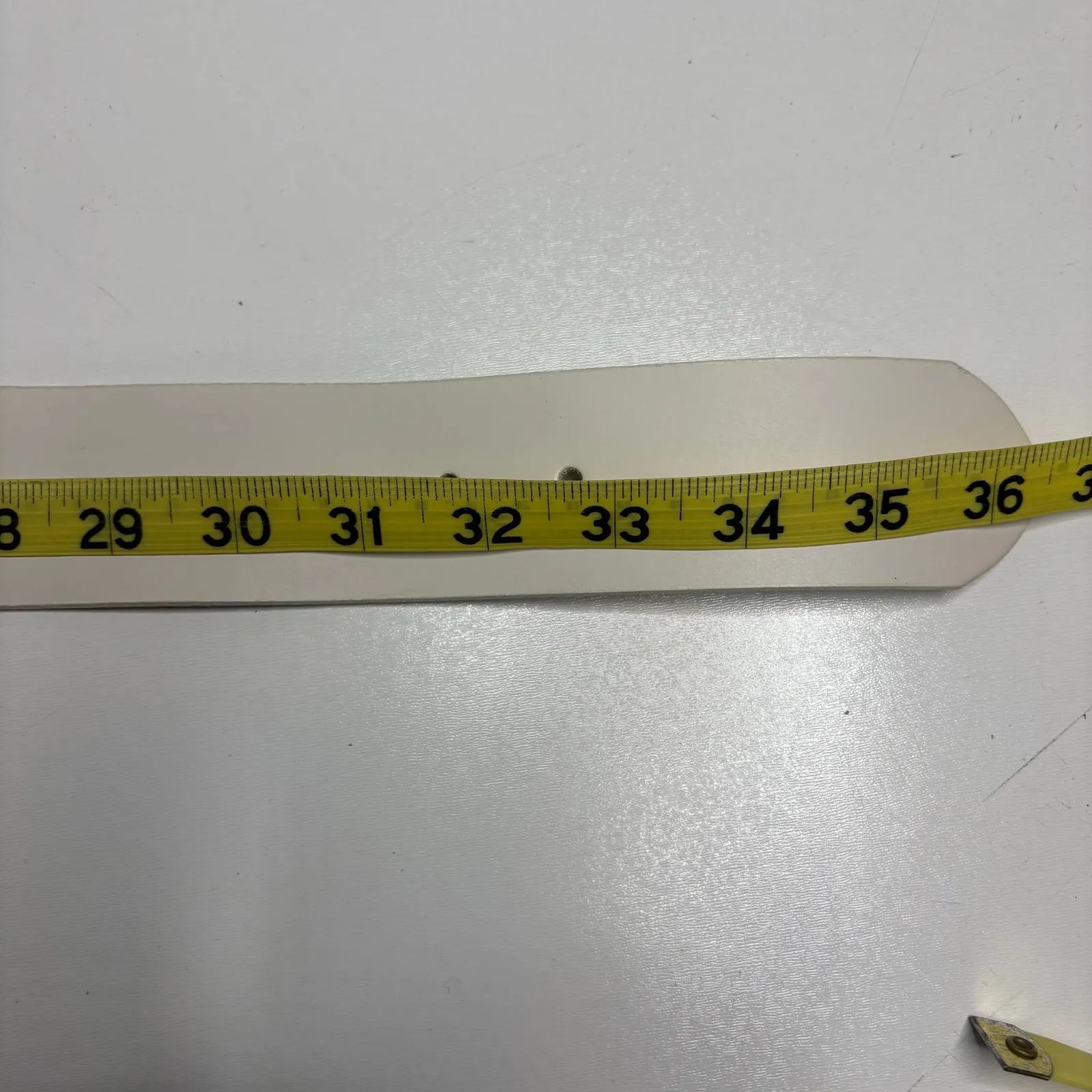 Banana Republic Wide Cream Leather Belt Gold Tone Buckle S - Image 7