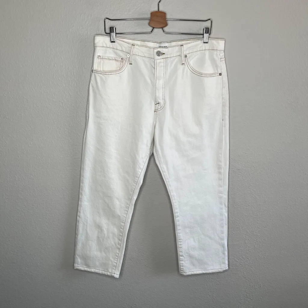Frame Le Slouch Ecru Jeans Size 30 Eggshell White - Image 2