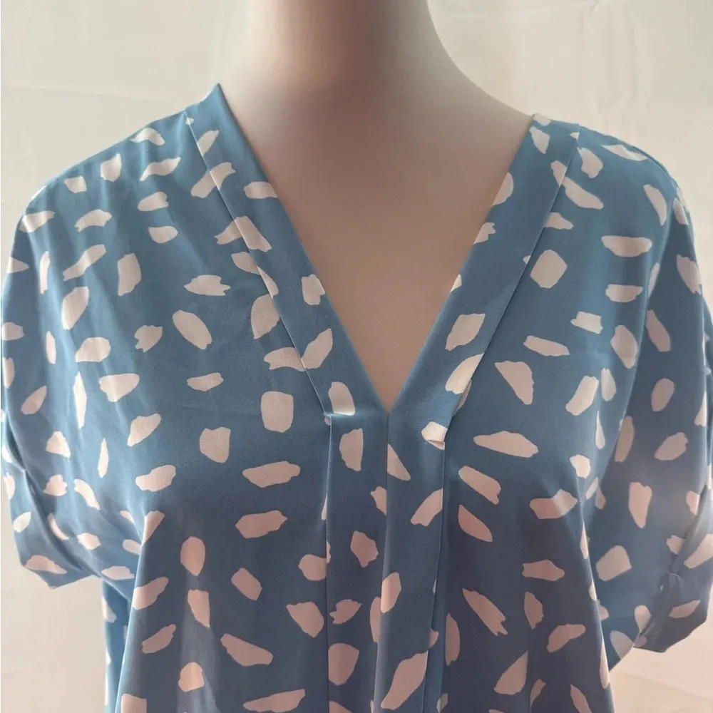 Umgee Blue and White Midi Dress - Image 2