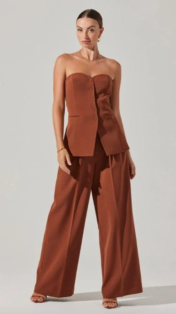 Milani Brown Wide Leg Trouser Pants XS NWT - Image 3