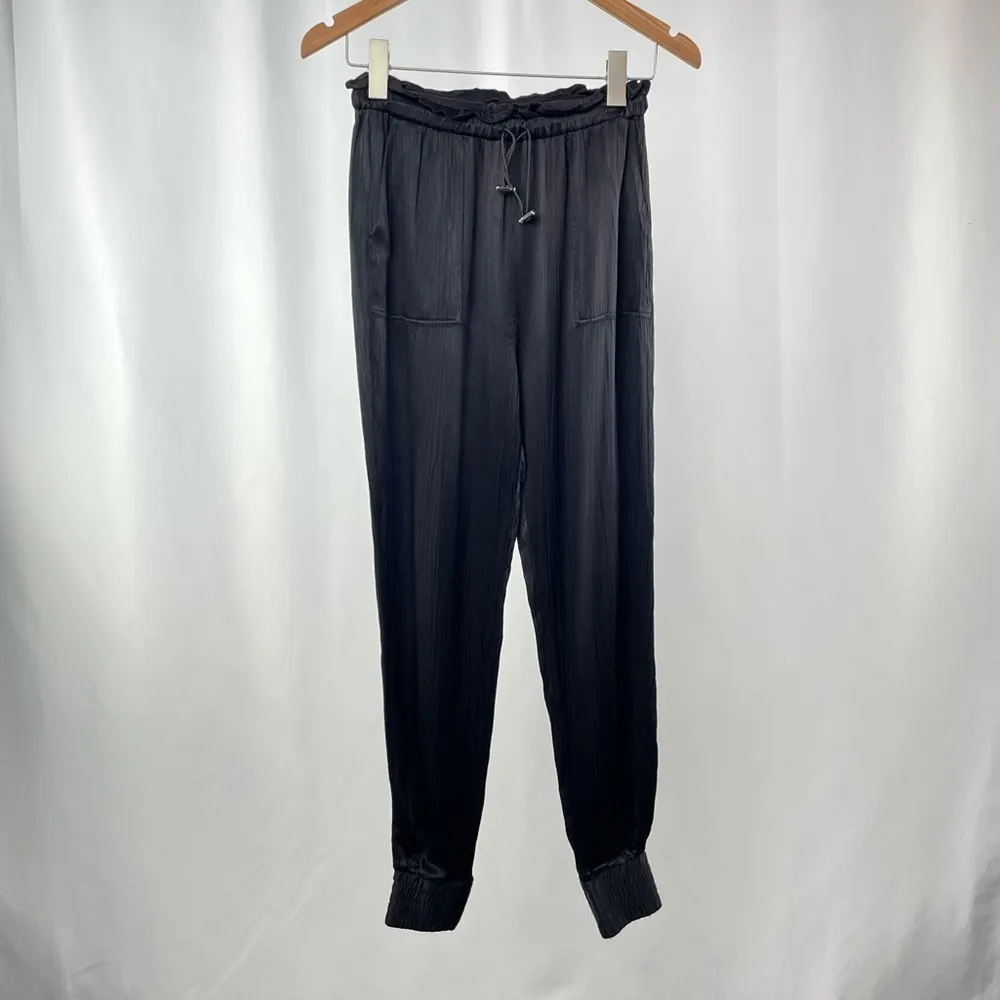Los Angeles Atelier‎ & other Stories Satin Jogger Pants in Black Size 2 - Image 5