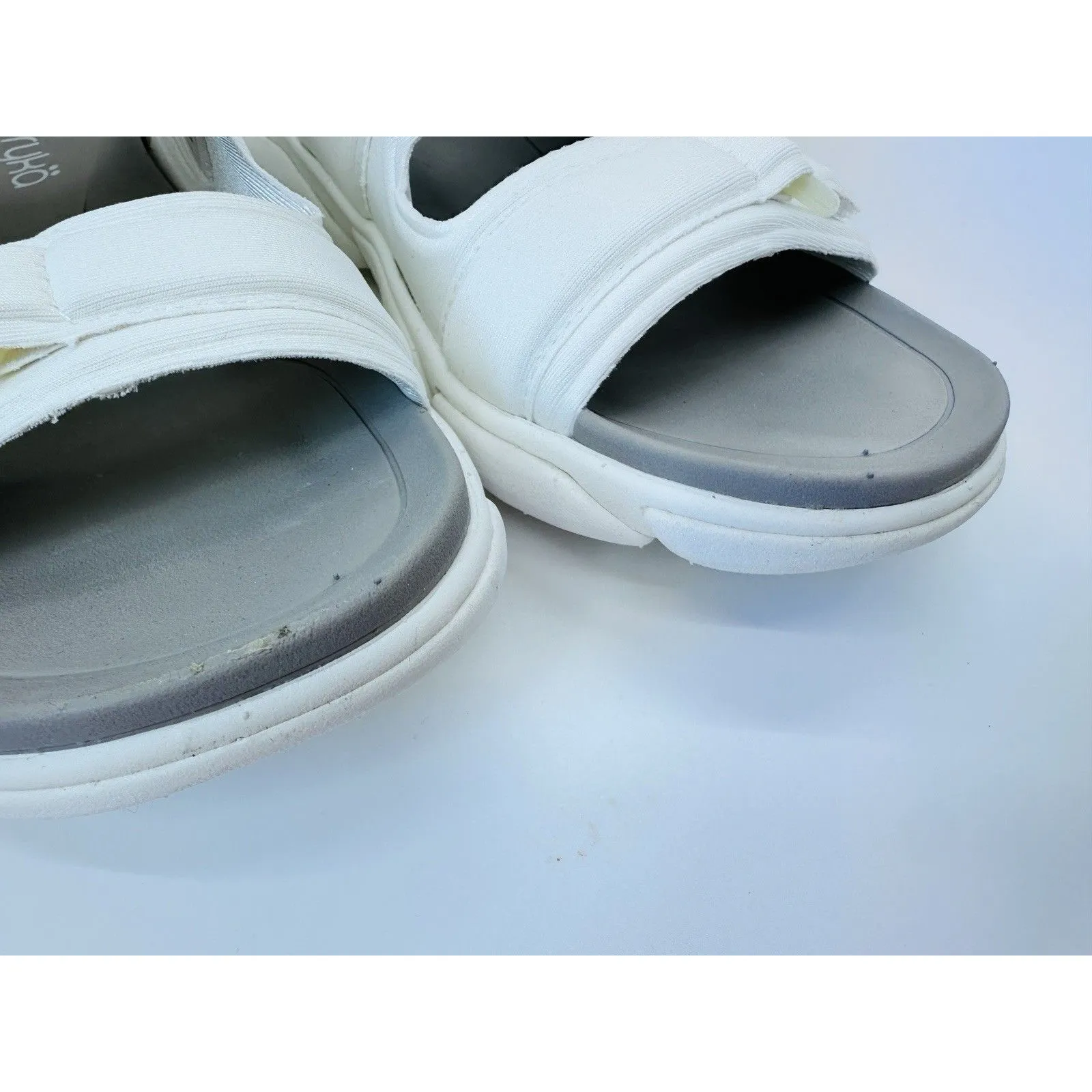 Ryka Womens - Big girls Devotion Sand White Slide Sandals Shoes 5.5 M NEW In bOX - Image 5