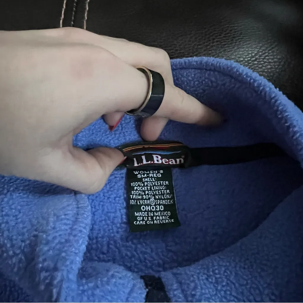 LL bean Blue Fleece Zip - Image 6