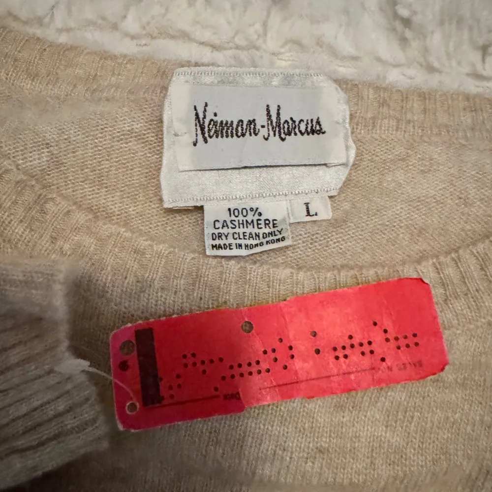 Francesca For Damon 90’S 100% Cashmere  Beige Long Sleeve Dress S Large. D21 - Image 14