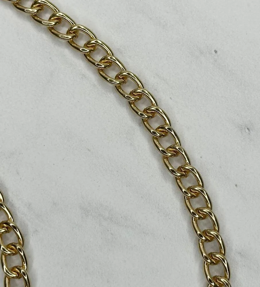 Gold Tone Chain Link Purse Handbag Bag Replacement Strap - Image 5