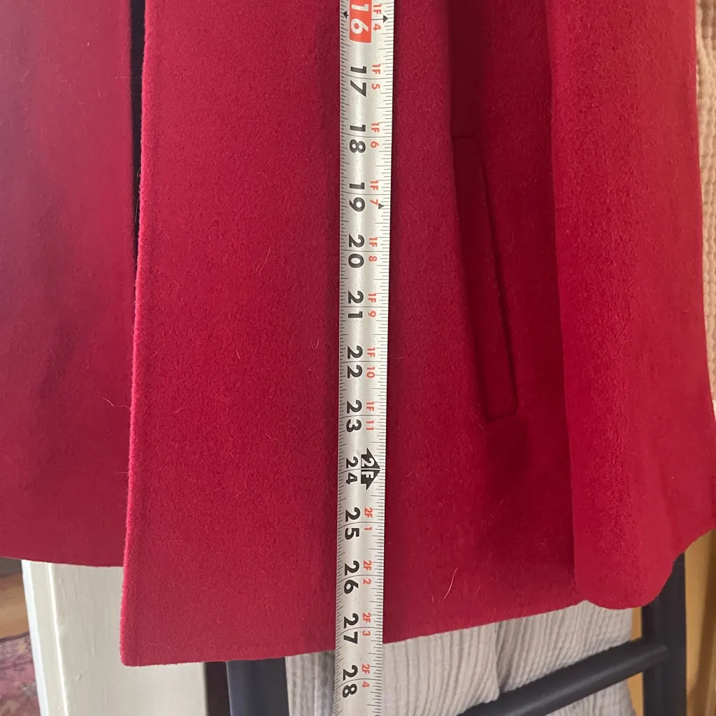 Talbots Vibrant Red Women's Wool Blazer jacket - Image 3