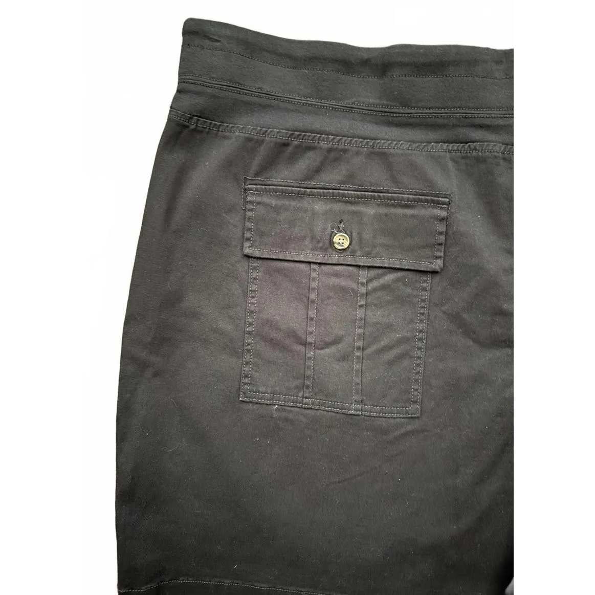 New Terra & Sky Women's Utility Shorts Size 4X 28W 30W Black Cotton Spandex - Image 5