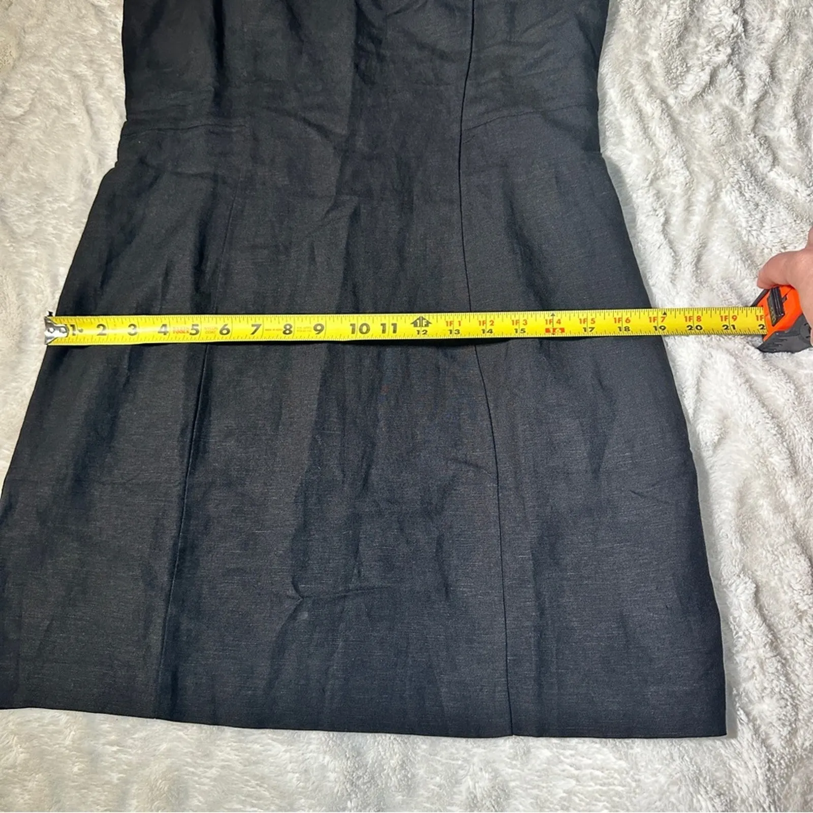 Club Monaco Size 10 Black Mini Dress NWT Lagenlook Heritage Neutral Old Money - Image 6