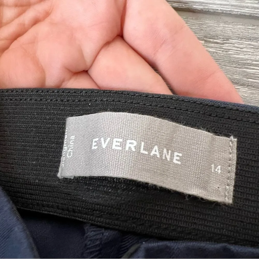 NWOT Everlane Navy Blue Side Zip Skinny Cotton Pant Curvy fit short Size 14 - Image 7