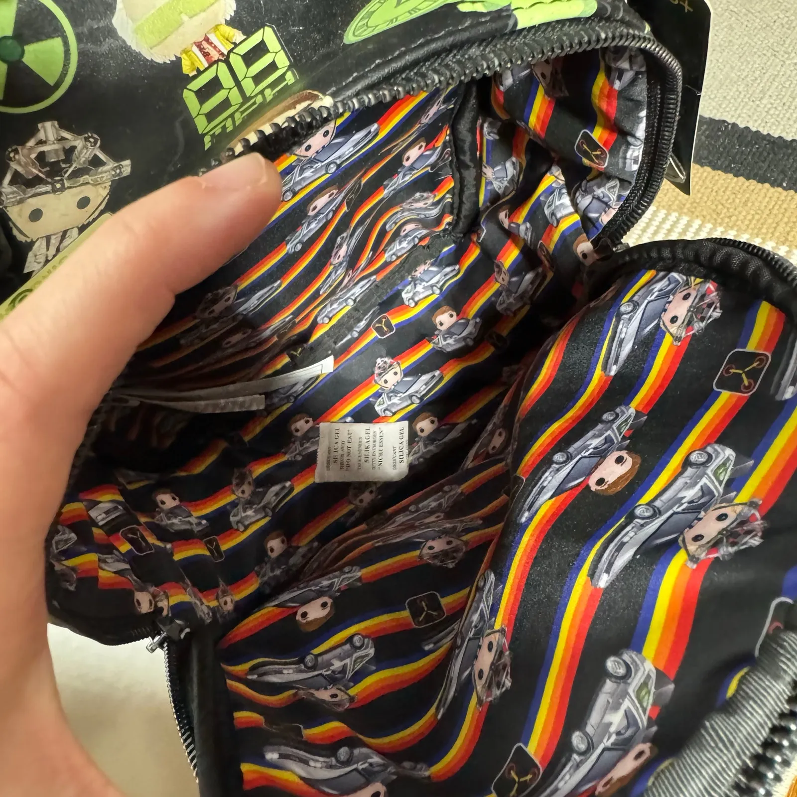 Lounge Fly  Back To The Future Plutonium GITD Plastic Empire NWT Mini Backpack - Image 7