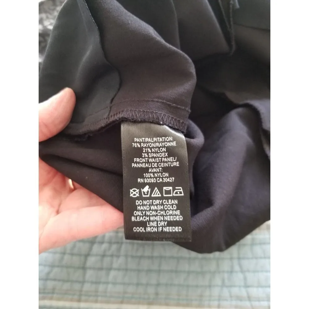 Nic + Zoe Wonder Stretch Embossed Shimmer Slim Black Pants Womens Size 4 - Image 12