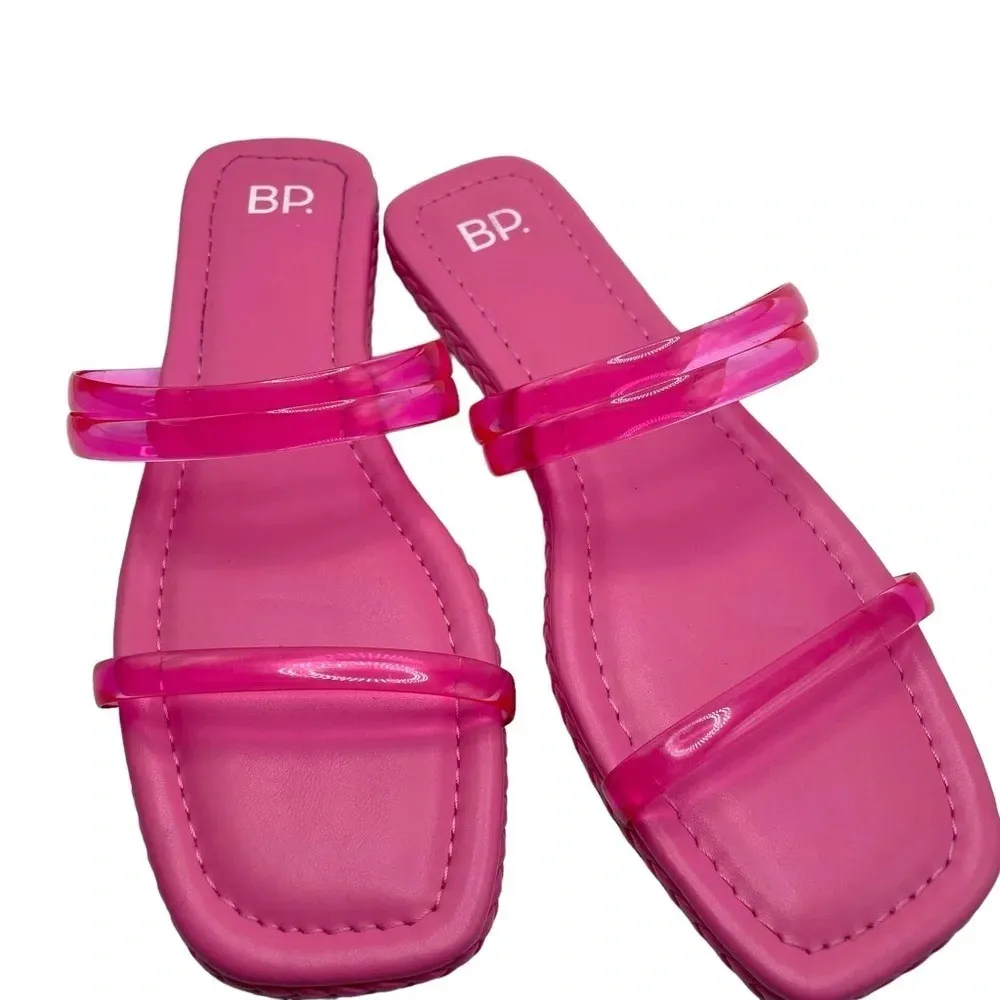 Nordstrom BP Viola Braided Flat Slide Sandals in Barbie Pink Size 8 - Image 8