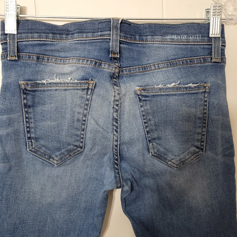 Current/Elliott Medium Wash The Stiletto Powell Skinny Leg Blue Jeans Size 26 - Image 4