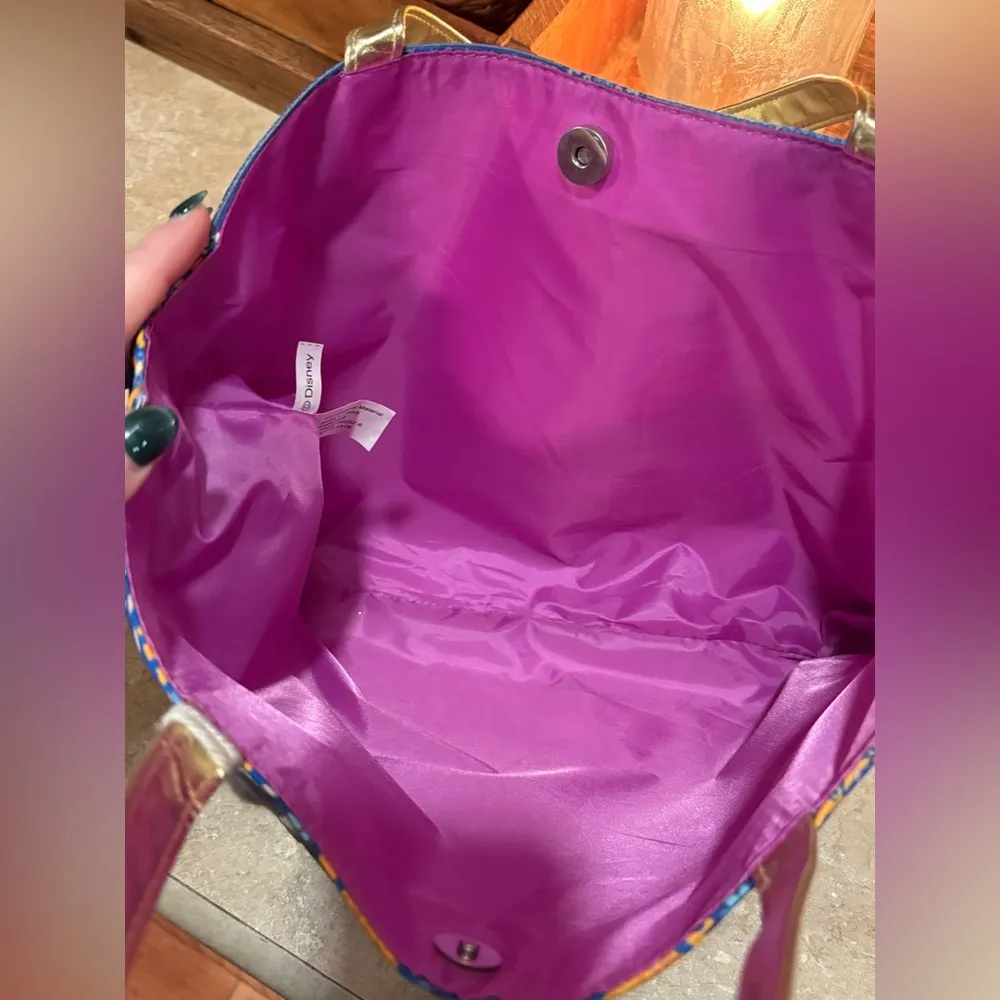 Girls’ Disney Princess Aladdin Jasmine Tote Shoulder Bag Handbag Blue/Golden - Image 8