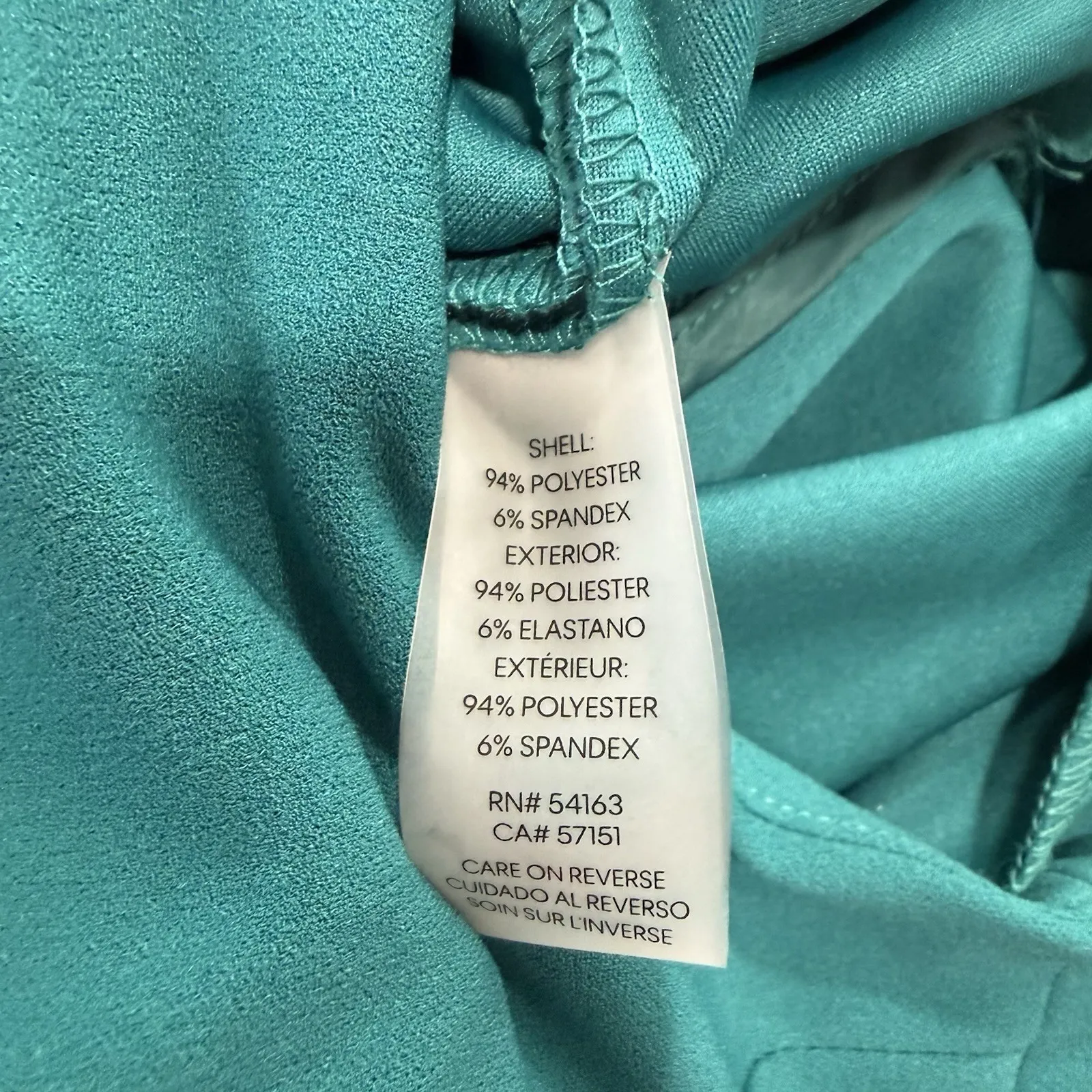 Calvin Klein Teal Tulip Sleeve Belted Stretch Crepe Cropped Leg Jumpsuit Size 8 - Image 12