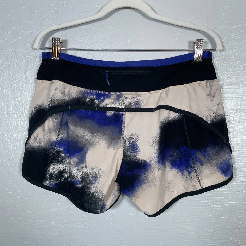 Lululemon Women 6 Turbo Run Short Milky Way Pigment Blue Black Running Lined - Image 5