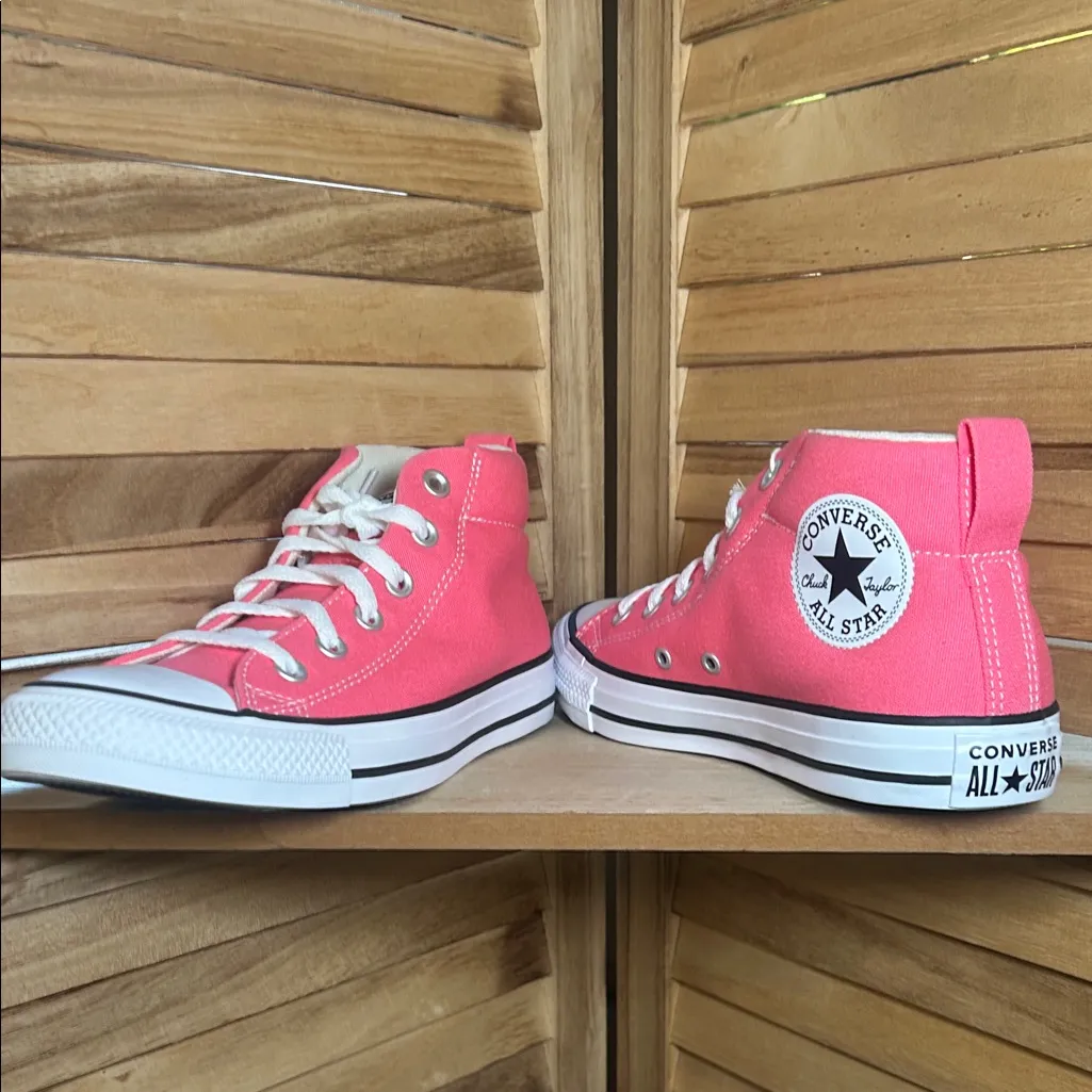 NWT Converse Mid-Tops, Pink, Women’s Size 6.5 - Image 4