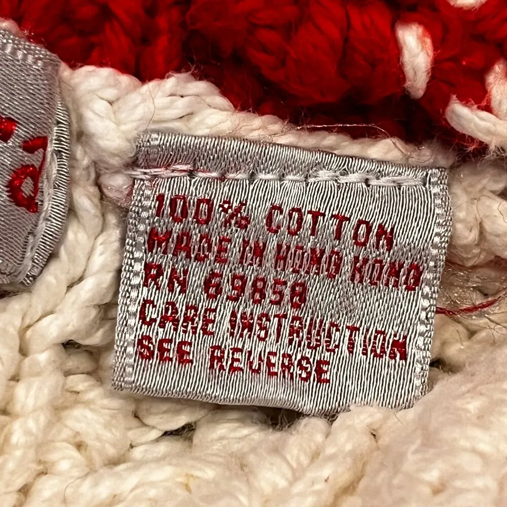 VTG 80s V Neck Collared Academia Collegiate Cable Knit Sweater S Varsity Tennis Red - Image 7