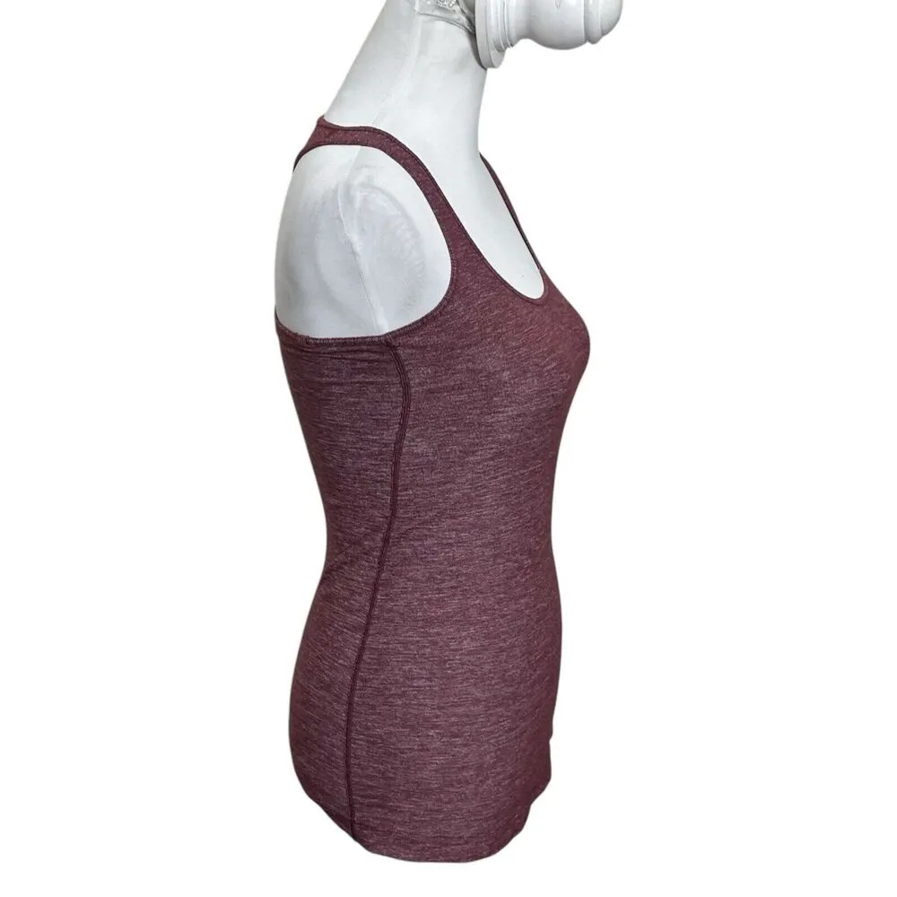 Lululemon Cool Racerback Tank Top Bordeaux Athletic Sleeveless Women’s Size XS - Image 2