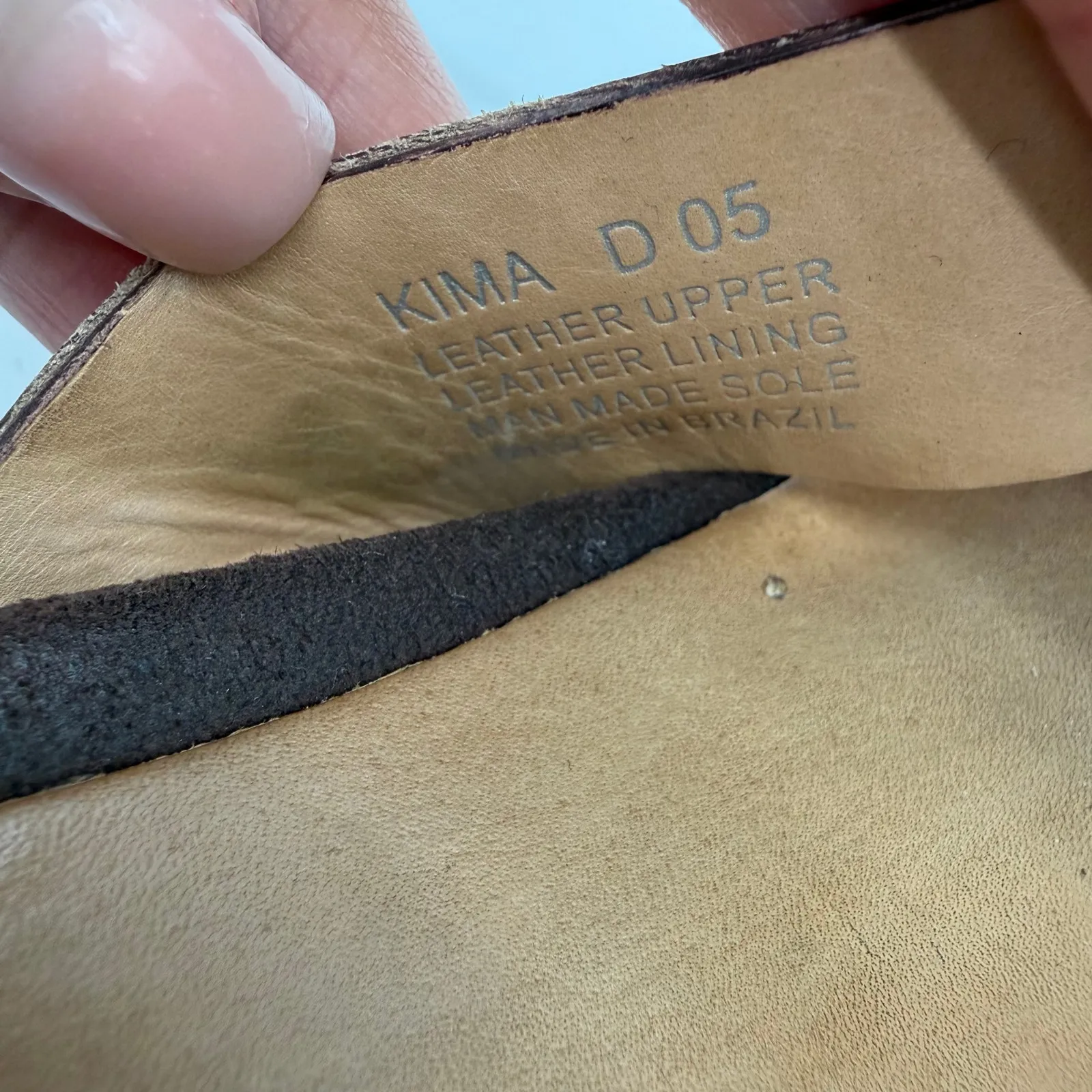 VOZ Y2K Vintage Brazil Leather Tan Comfort Casual Block Heel Sandals 8 - Image 4