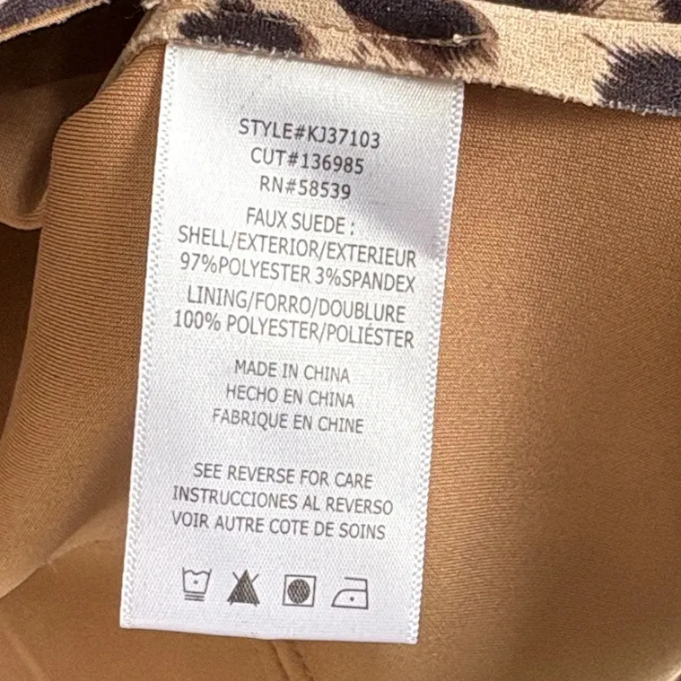 Like New Kut From The Kloth Leopard Print Draped Moto Jacket Top Medium - Image 7