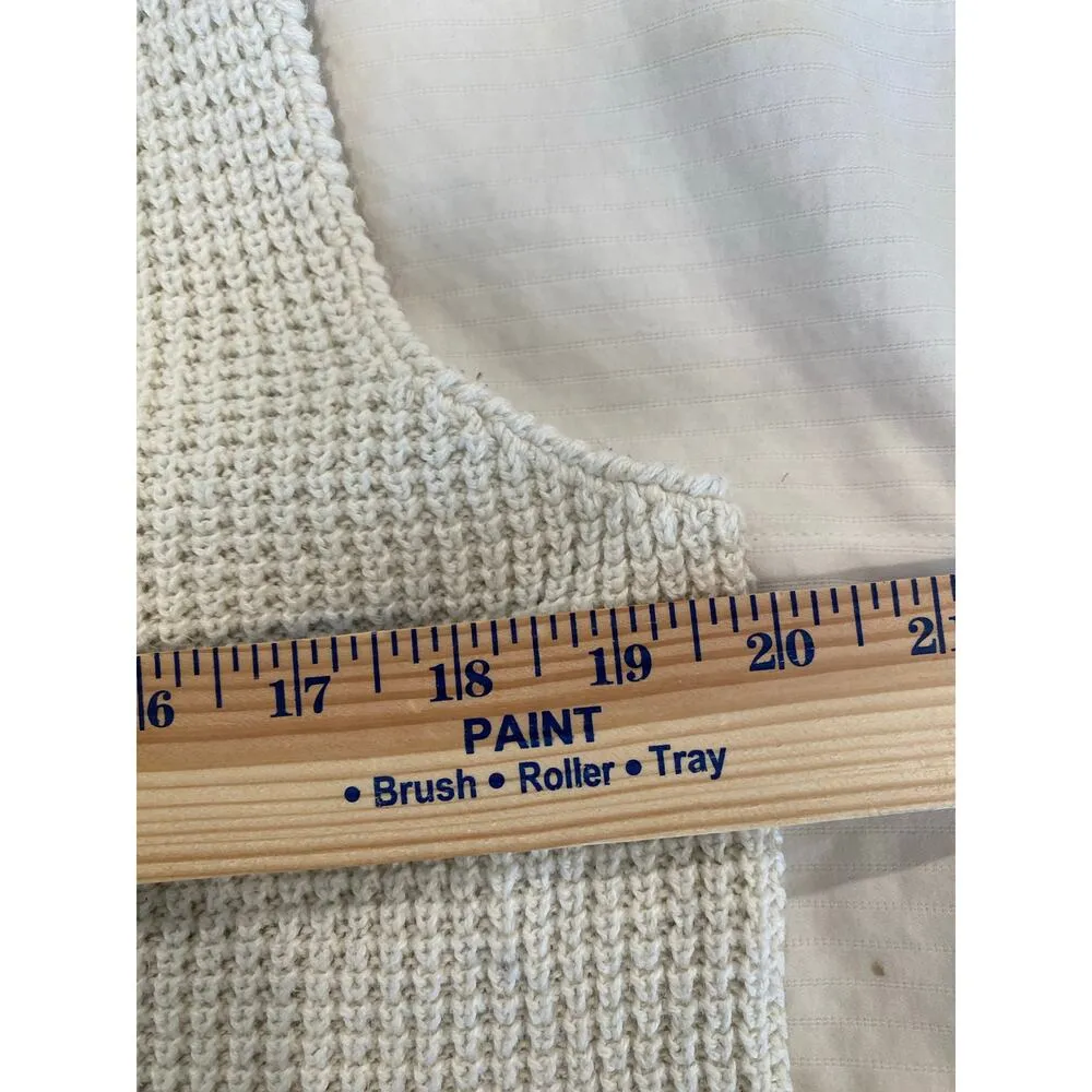 Cabin Creek Women's Knit Sweater Vest XL White Button-Up Vintage Cottagecore - Image 5