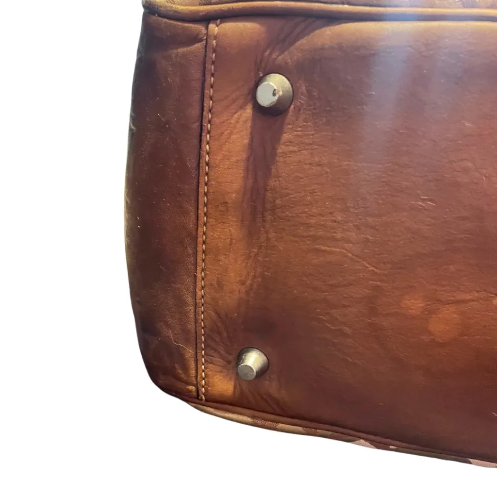 Coach Vintage Y2K Signature Khaki Optic Print Baby Bag Tote Zipper Top - Image 8