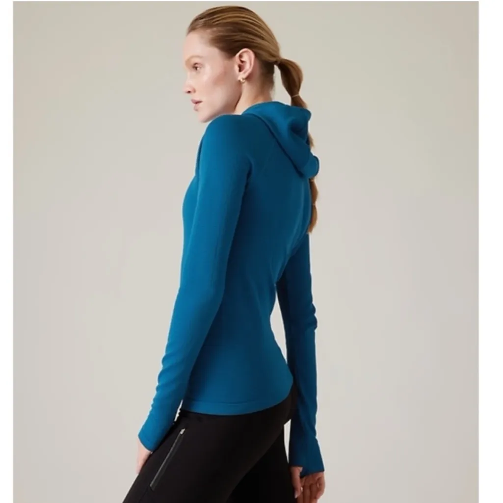 Athleta  Flurry Scuba Hoodie Long Sleeve Pullover - Image 3