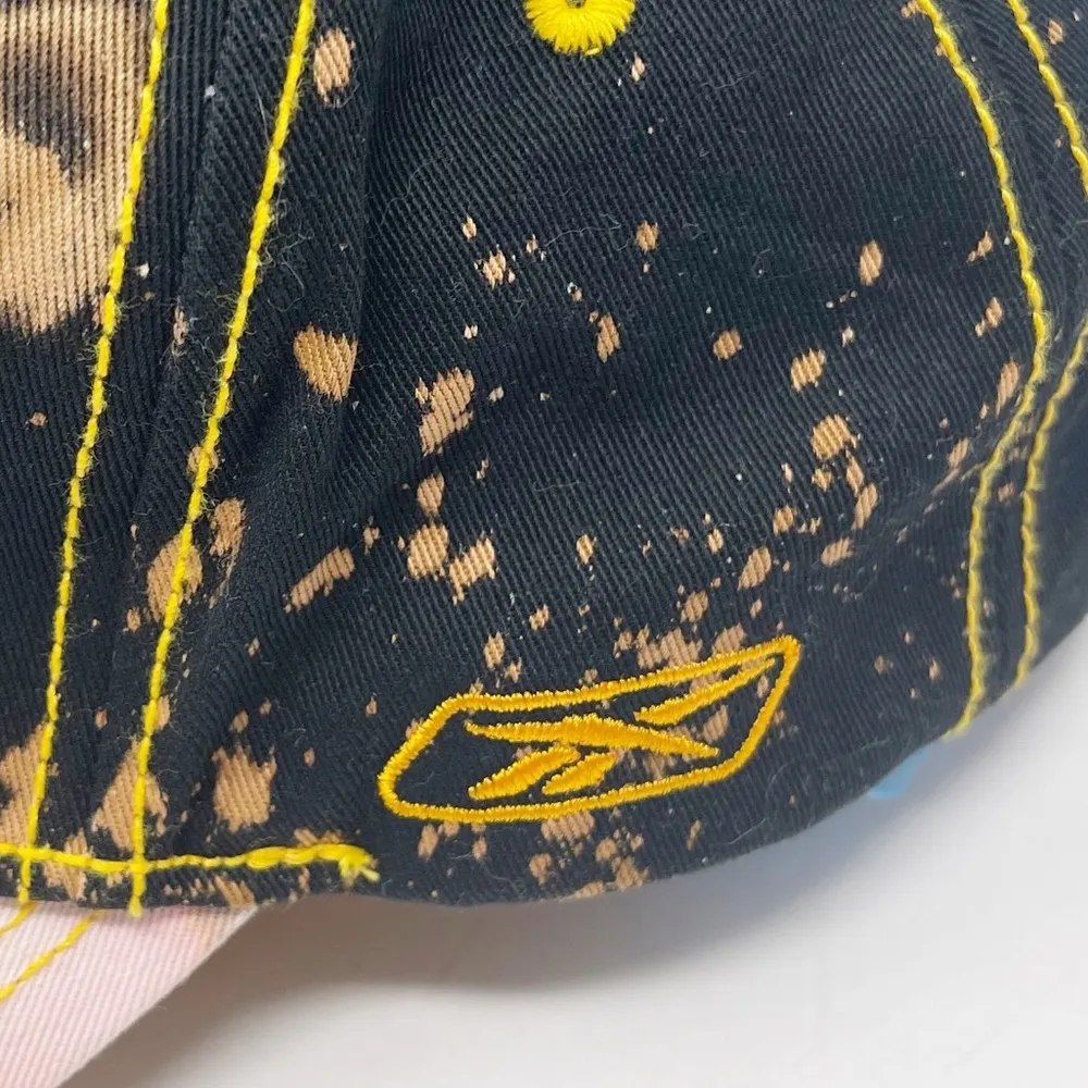 Reebok Vintage NFL Pittsburgh Steelers Bleach Splatter Dad Hat OS - Image 5