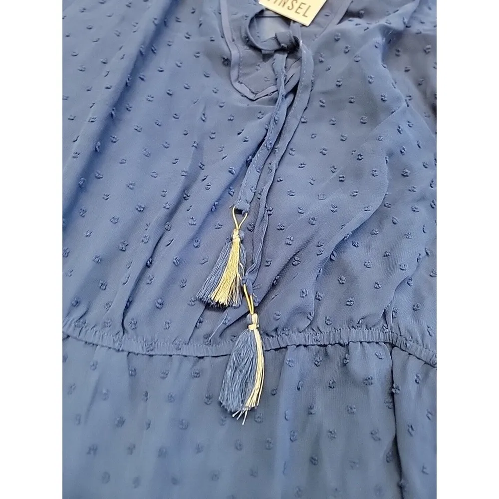 Shiny Tinsel Poly Dress with Vent Sleeves. Slip, Double Lining Maxidress NWT Size undefined - Image 4