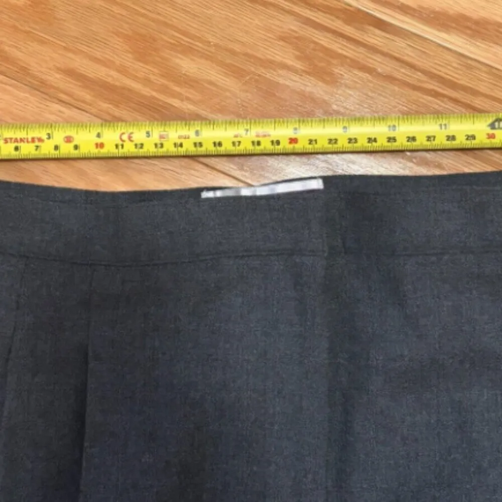 Vintage Amanda Smith Dress Pants Womens Sz 16 Wool Straight Pleated Front Gray - Image 6