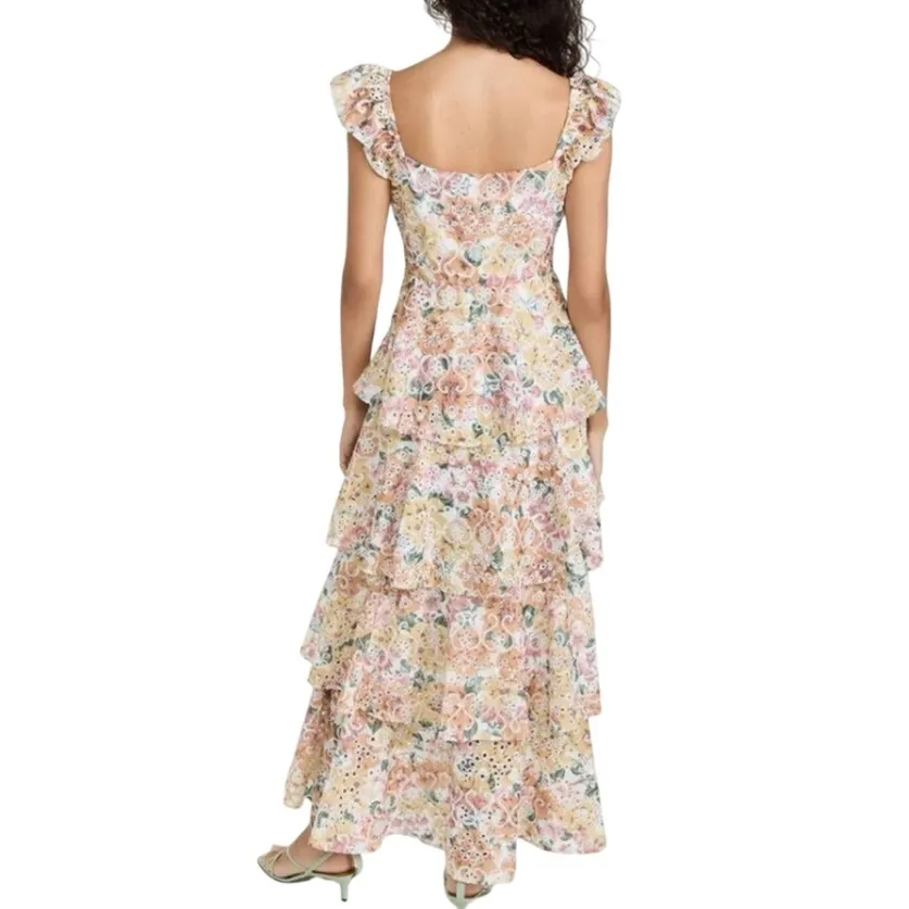 EN SAISON Presley Floral Midi Dress, Size Large, New with Tag MSRP $188 Pink - Image 6