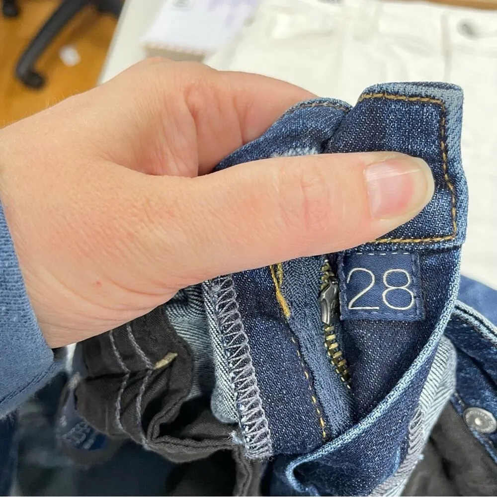 Goldsign Medium Wash Mid Rise Skinny Jeans Womens 28 Blue Denim Zip fly Casual - Image 12