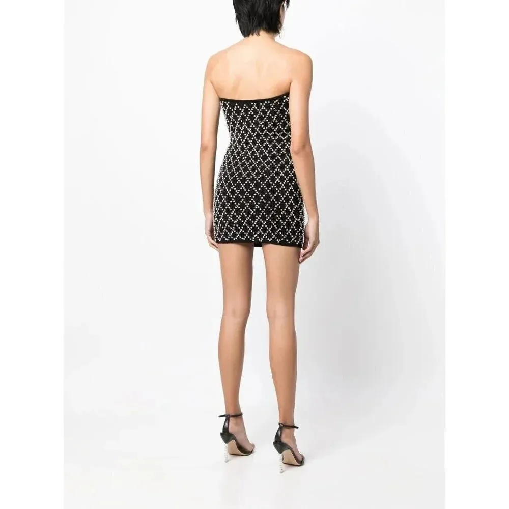 RETROFETE Felicity Dress Skirt in Black & Silver Gold Large New Womens Mini - Image 13