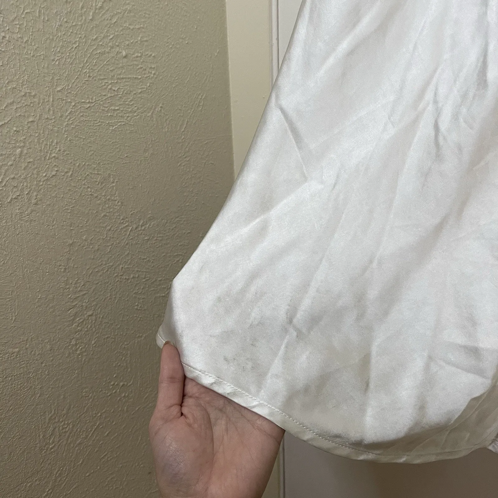 NEW! Selfie Leslie Golden Era Satin Lace Cowl Neck Midi White Dress XL st3125b01 - Image 14