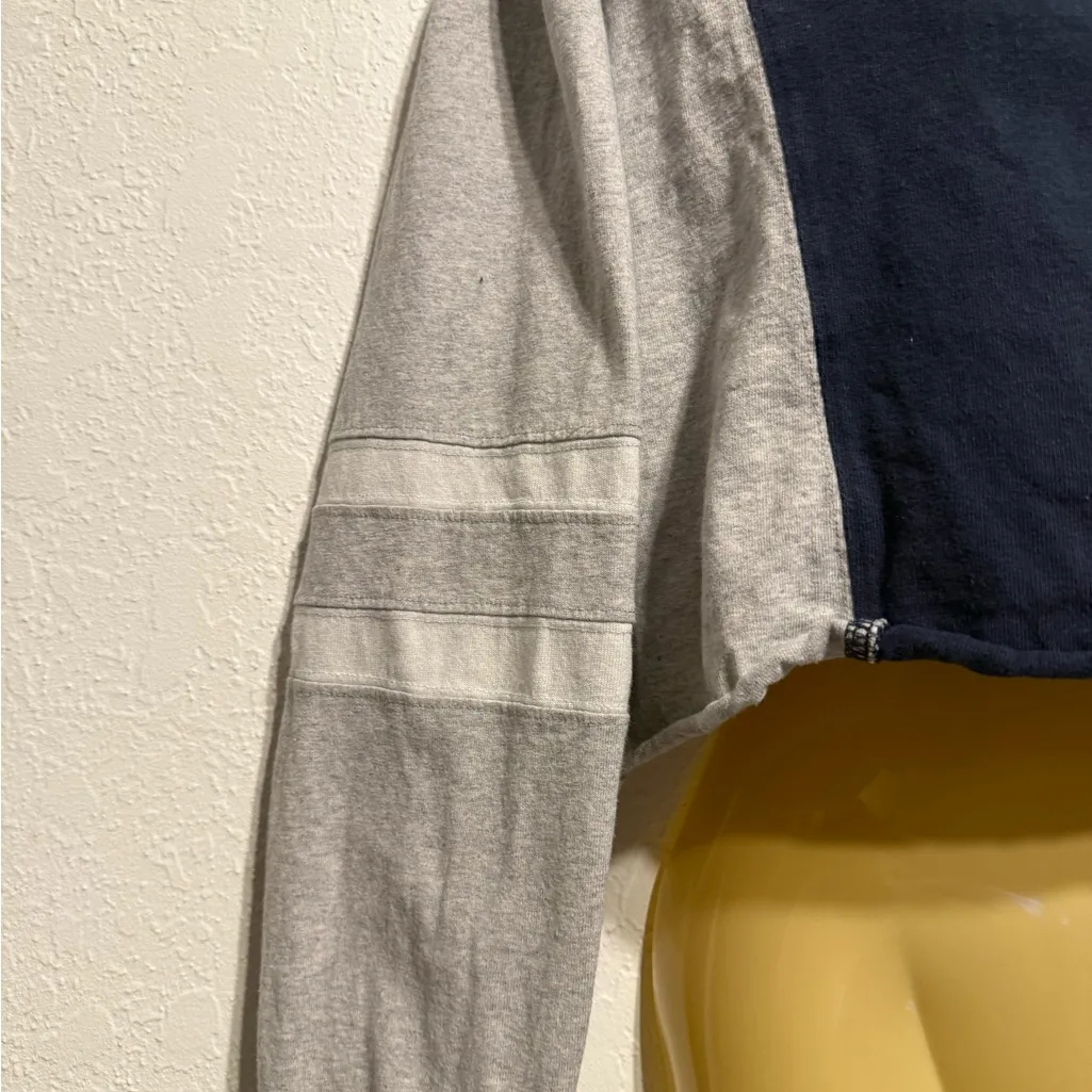 Tommy Hilfiger Colorblock Cropped Rugby Shirt Men’s Size M Pullover Top Blue Red - Image 6