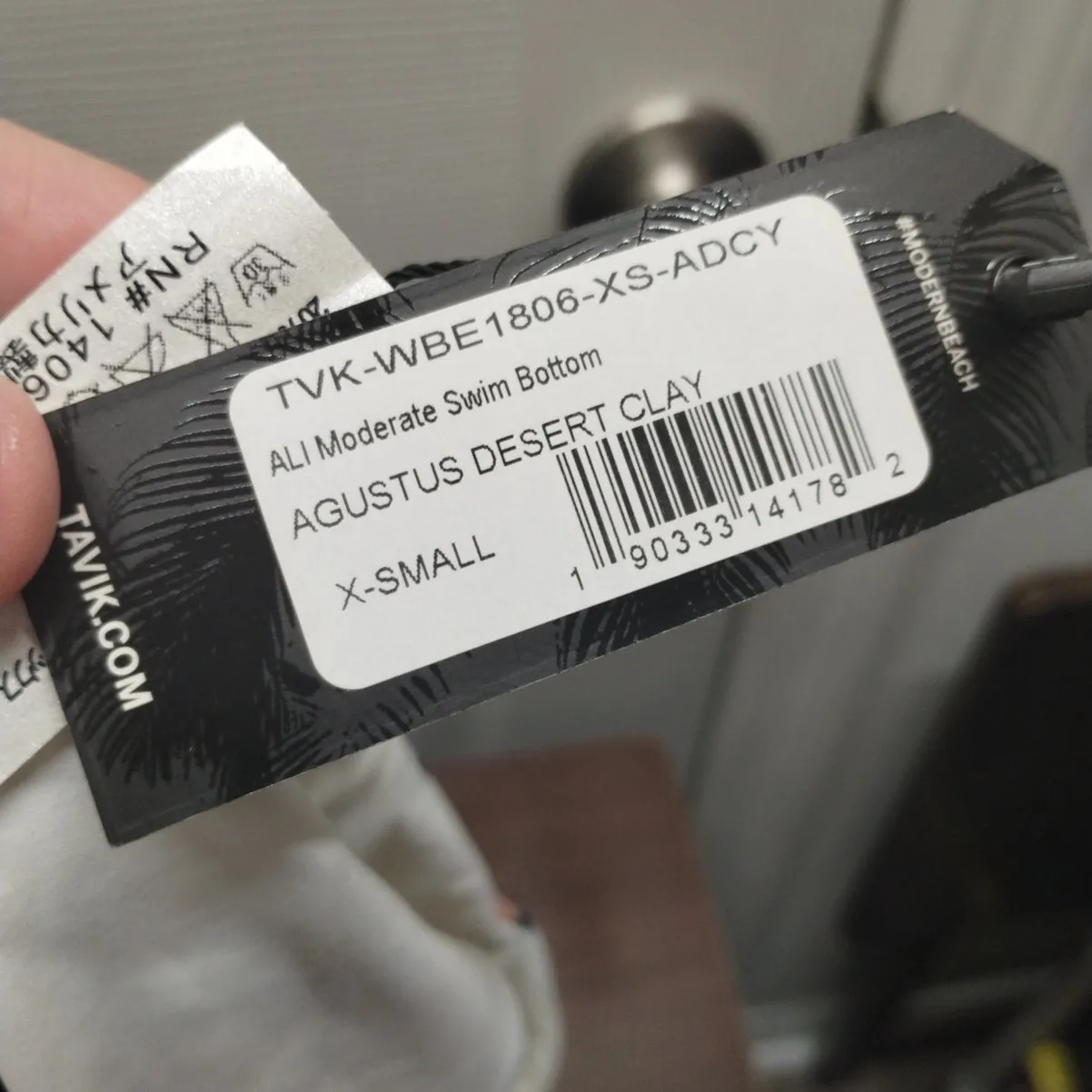 Tavik NWT XS Ali Moderate Coverage Desert Clay Stripe Reversible Bikini Bottom White - Image 6