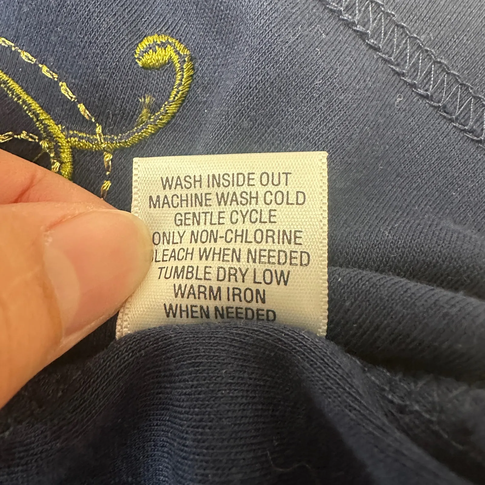 Breckenridge Embroidered Birdhouse Cardigan Sweater Women Petite Medium‎ Navy - Image 8