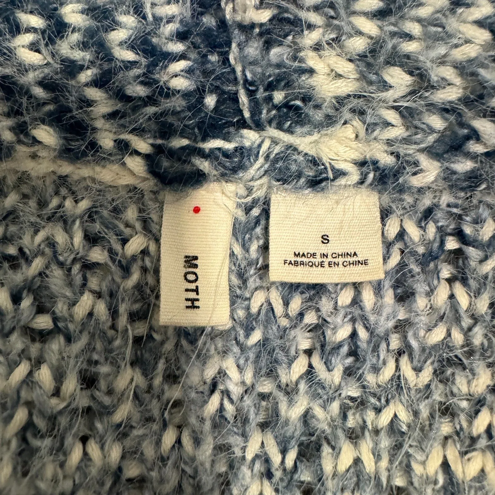 Moth by Anthropologie | Knit Argyle Open Cardigan Oversized Sweater Size Small - Image 5