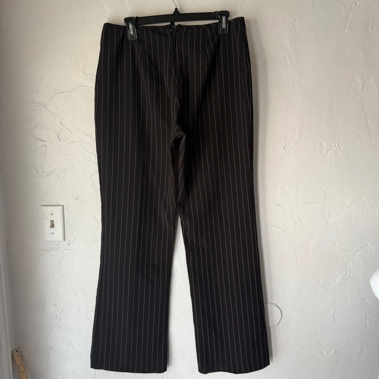 B. SMART Y2K Womens Pinstripe Suit Set Blazer Pants 11 12 Office Siren Corporate - Image 7