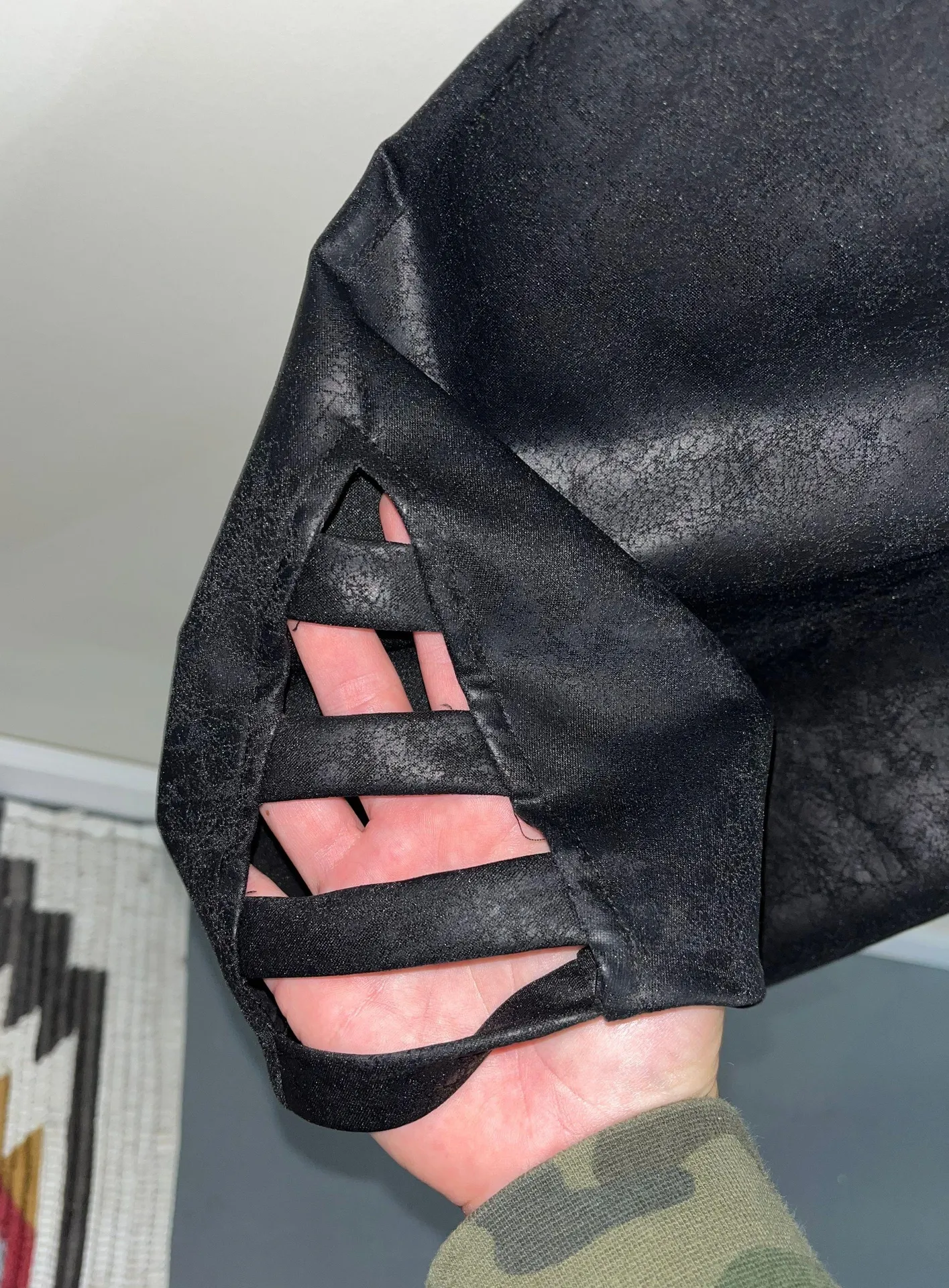 Short Black Leather Dress - Image 2