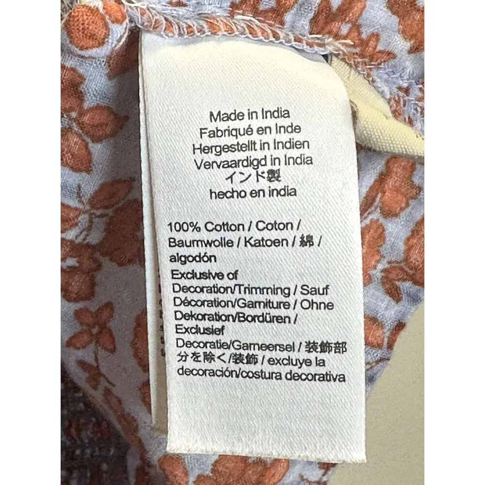 Madewell Women's Button-Front Smocked-Back Top in Piccola Floral Size 12 - Image 5