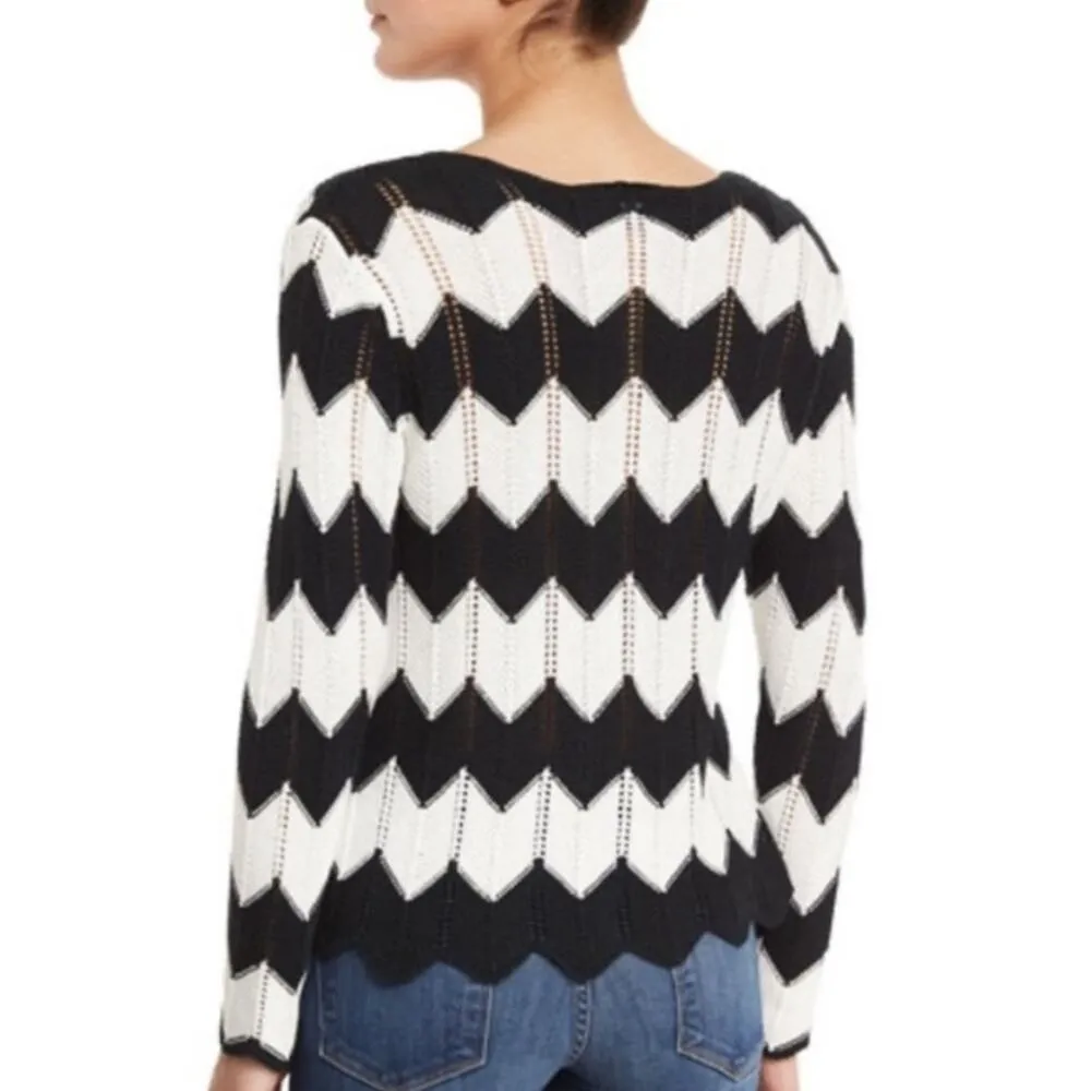 FRAME‎ Denim Le Croche Zig-Zag Sweater ( S ) - Image 2